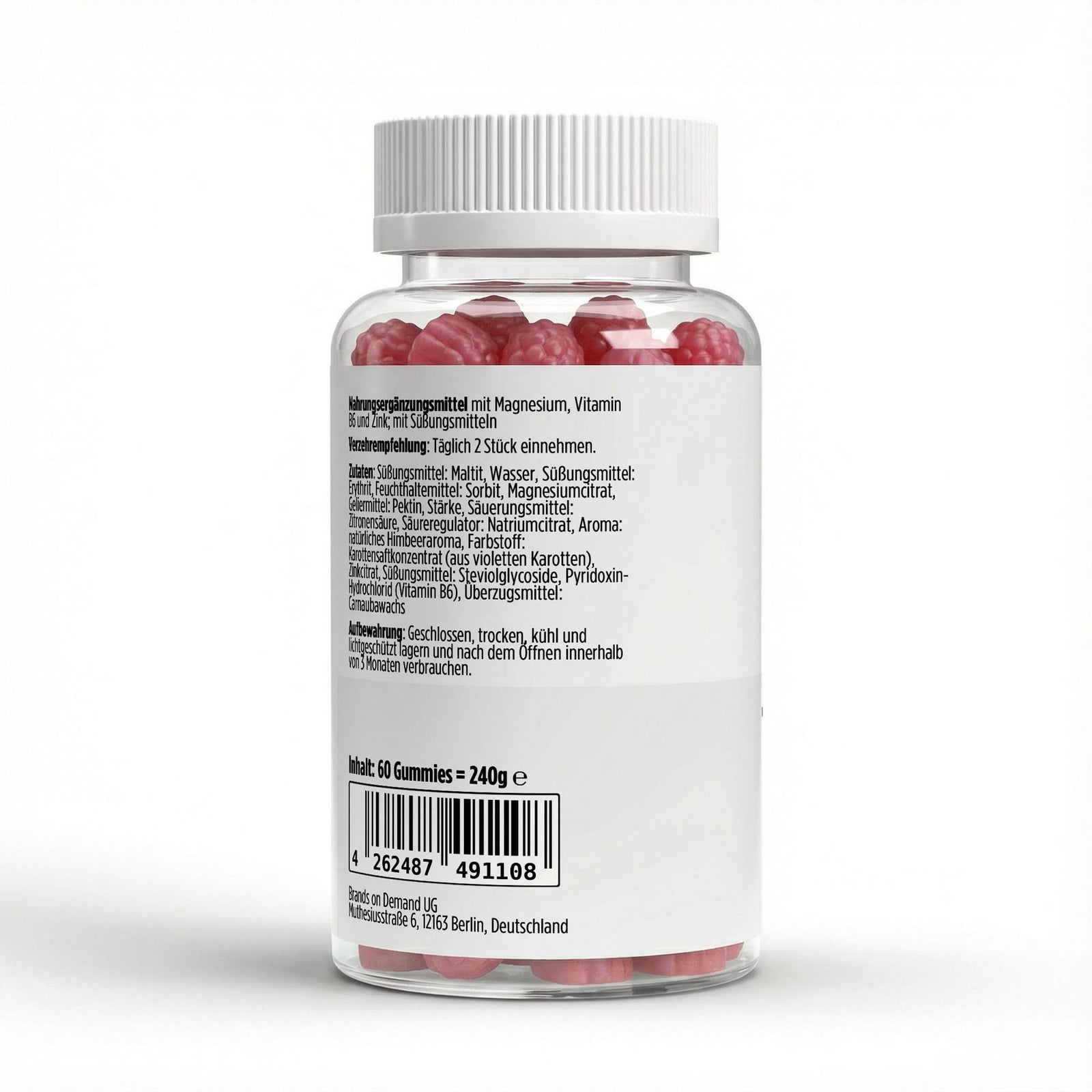Magnesium + Zinc + B6 Gummies - 60 pcs.