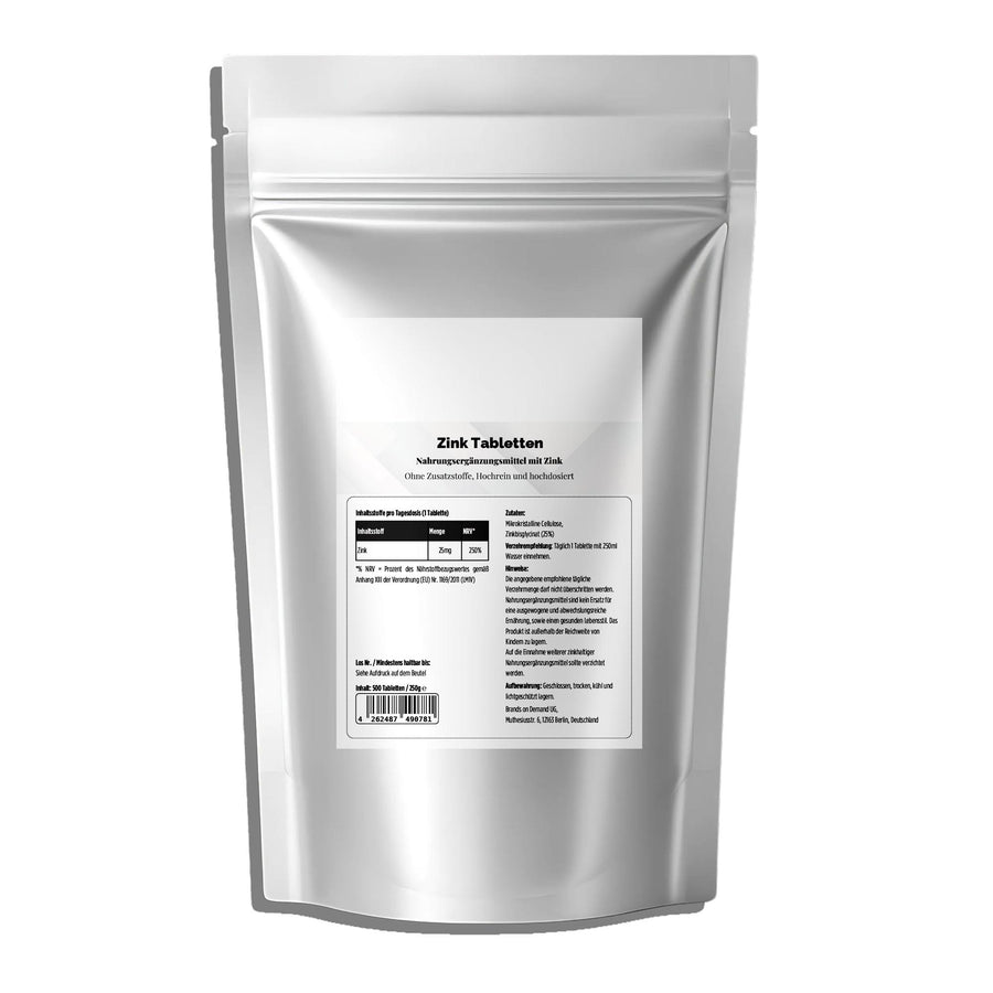 25mg Zinc Bisglycinate - 500 Tablets