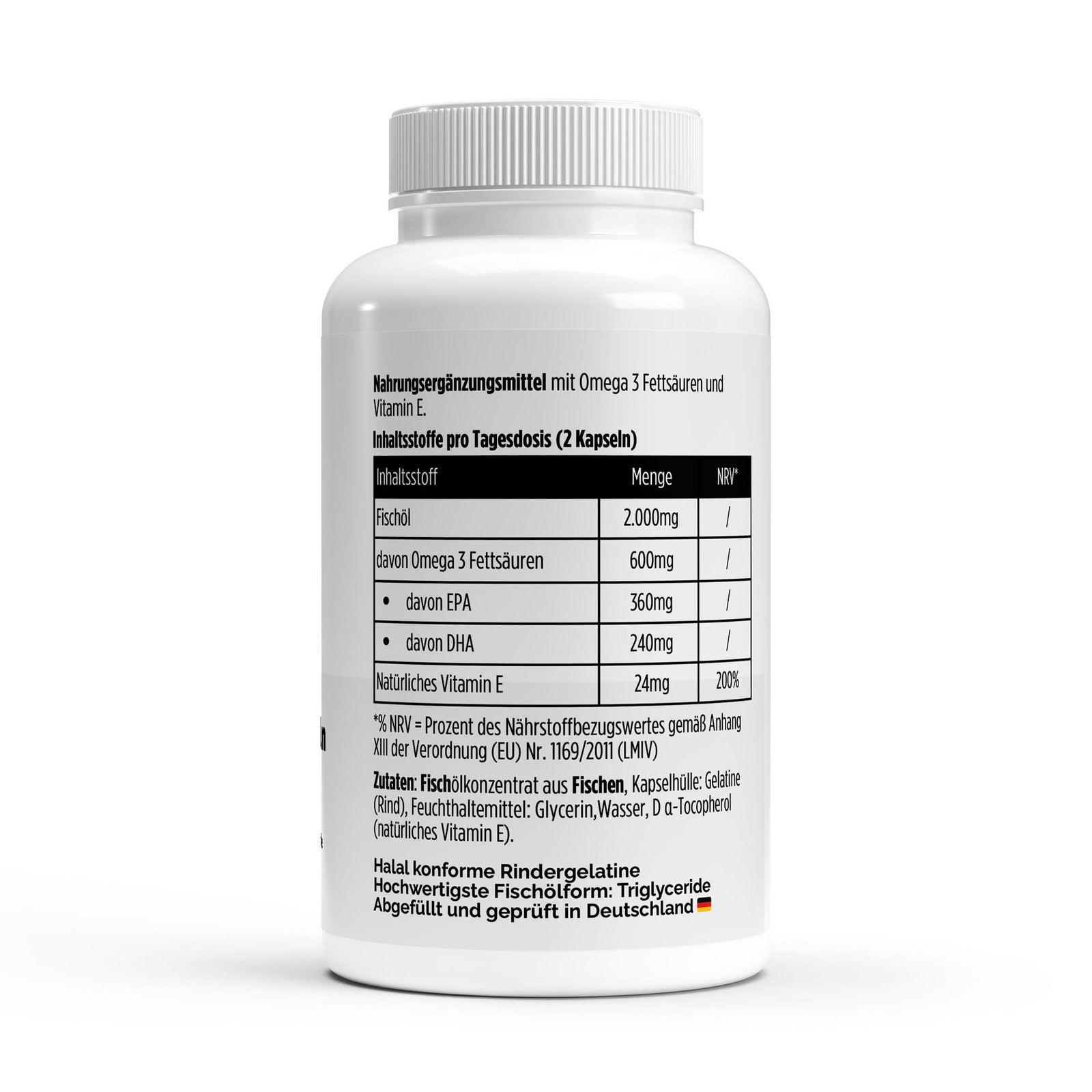 Omega 3 Triglyceride 18/12 (Halal Gelatin) - 120 Softgels