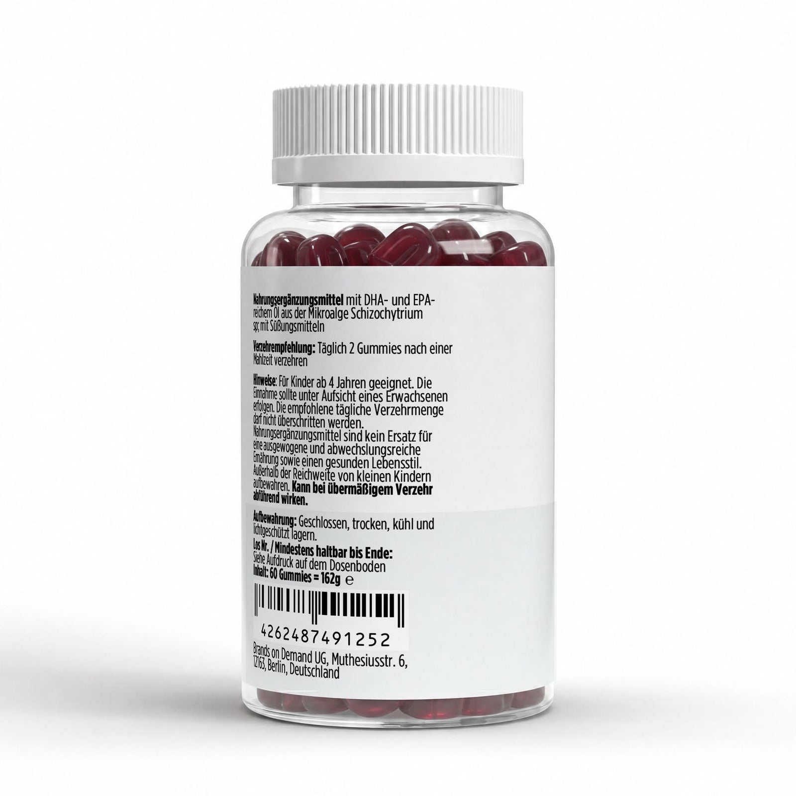 Omega 3 Gummies Kids - Raspberry - 60 vegan Gummies