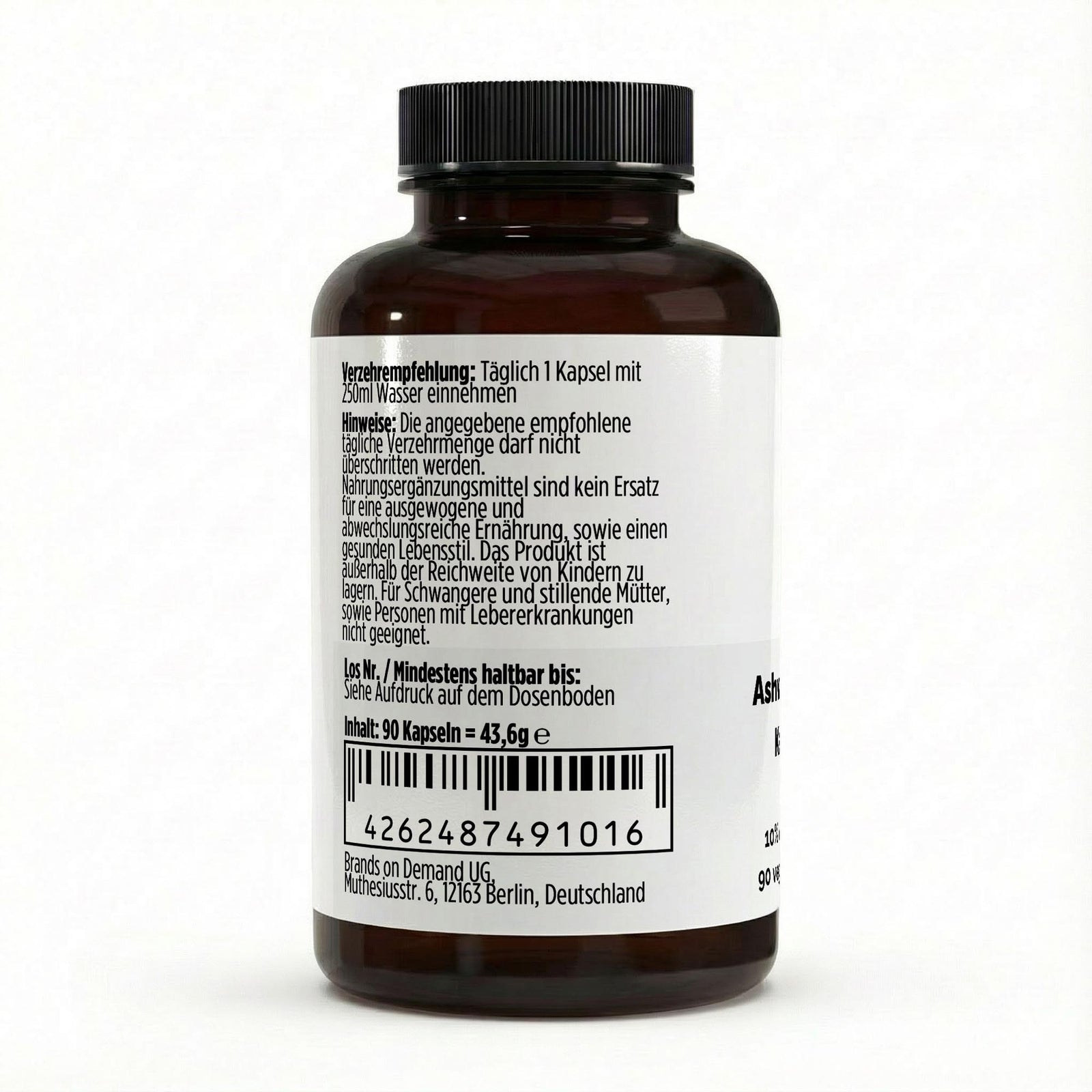 Ashwagandha (10% Withanolide) - 90 vegan capsules