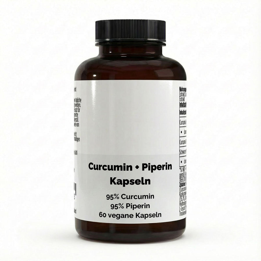 Turmeric (95% Curcumin) + Piperine - 60 vegan capsules