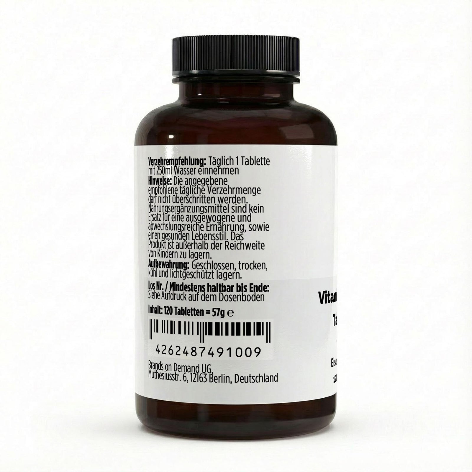 Iron + Vitamin C - 120 vegan tablets