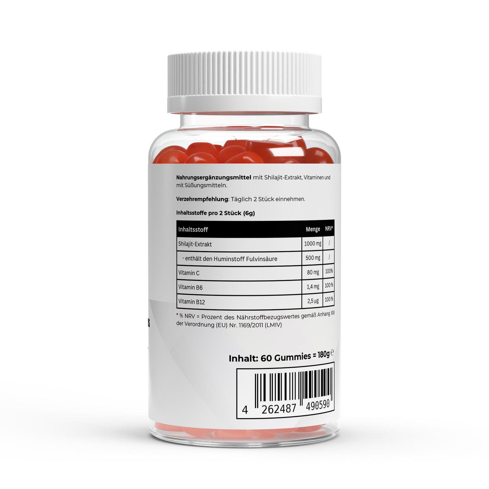 Shilajit Gummies 1000mg + Vitamin C, B6, B12 - 60 pcs