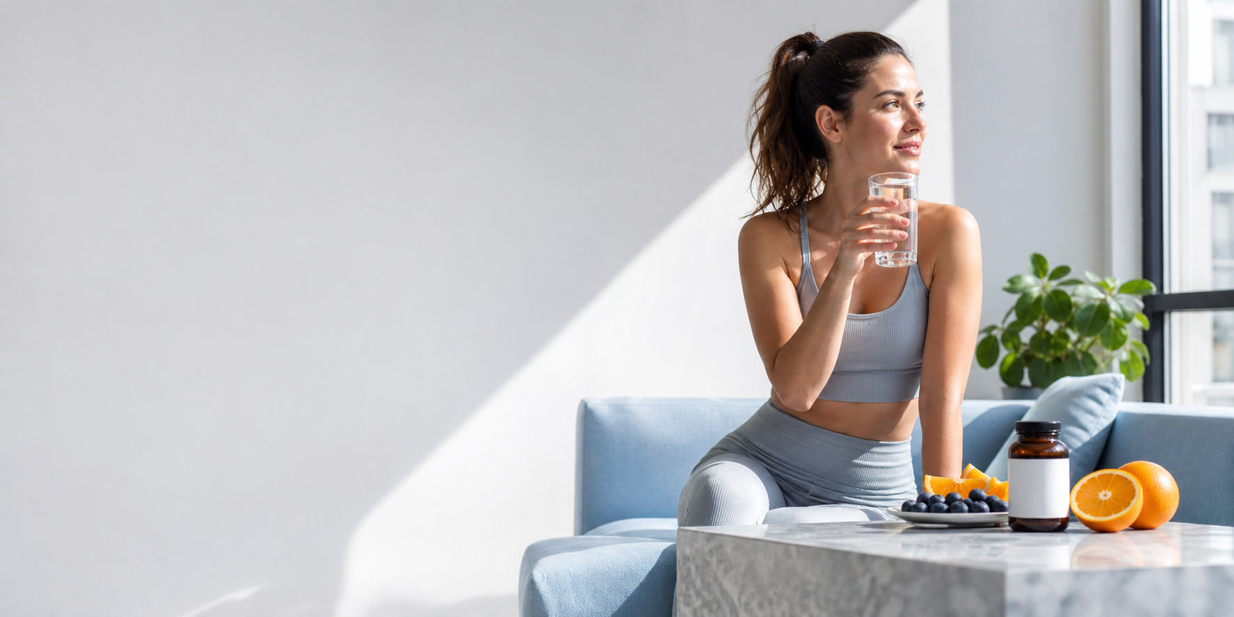 A fresh morning wellness routine